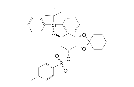 (-)-(1R,2R,4S,6R)-1,2-Cyclohexylidenedioxy-4-(tert-butyldiphenylsilyl)-6-(4'-methylphenylsulfonyloxy)cyclohexane