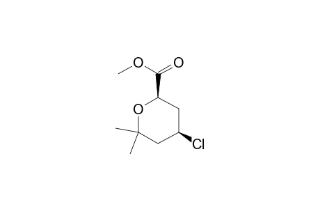 cis-2-Carbomethoxy-4-chloro-6,6-dimethylterahydropyran