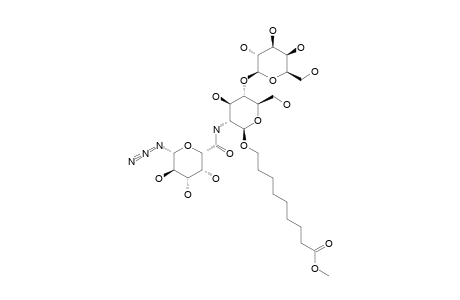 8-METHOXYCARBONYLOCTYL-BETA-D-GALACTOPYRANOSYL-(1->4)-2-DEOXY-2-(1-DEOXY-1-AZIDO-BETA-L-GALACTOHEXOPYRANOSYLURONAMIDE)-BETA-D-GLUCOPYRANOSIDE