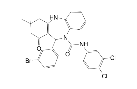 11-(3-bromophenyl)-N-(3,4-dichlorophenyl)-3,3-dimethyl-1-oxo-1,2,3,4,5,11-hexahydro-10H-dibenzo[b,e][1,4]diazepine-10-carboxamide