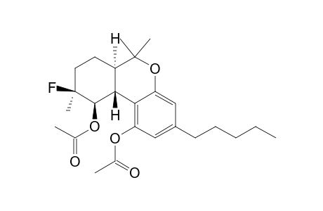 6H-Dibenzo[b,d]pyran-1,10-diol, 9-fluoro-6a,7,8,9,10,10a-hexahydro-6,6,9-trimethyl-3-pentyl-, diacetate, [6aR-(6a.alpha.,9.alpha.,10.beta.,10a.beta.)]-