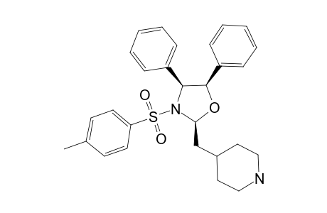 4-[[(2S,4S,5R)-3-(4-methylphenyl)sulfonyl-4,5-di(phenyl)-1,3-oxazolidin-2-yl]methyl]piperidine