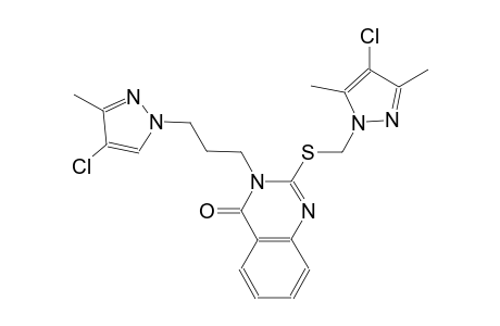 2-{[(4-chloro-3,5-dimethyl-1H-pyrazol-1-yl)methyl]sulfanyl}-3-[3-(4-chloro-3-methyl-1H-pyrazol-1-yl)propyl]-4(3H)-quinazolinone