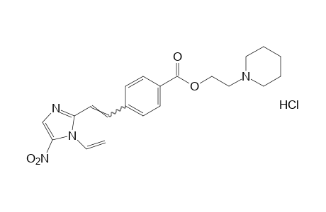 p-[2-(5-nitro-1-vinylimidazol-2-yl)vinyl]benzoic acid, 2-piperidinoethyl ester, monohydrochloride