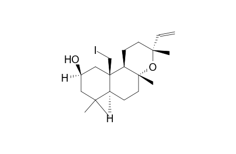 8.alpha.,13-Epoxyl-20-iodolabdan-14-en-2.beta.-ol