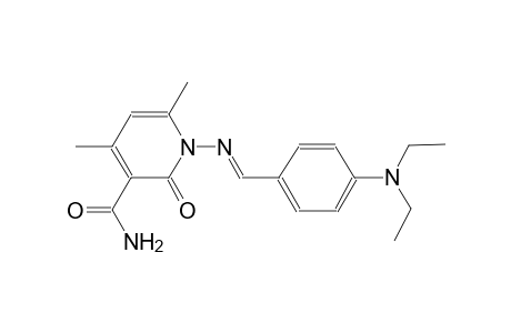 3-pyridinecarboxamide, 1-[[(E)-[4-(diethylamino)phenyl]methylidene]amino]-1,2-dihydro-4,6-dimethyl-2-oxo-