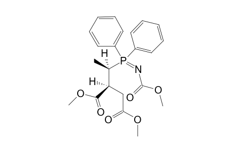 (2S*,1'R*)-Dimethyl 2-[1-[diphenyl(N-methoxycarbonyl)phosphoranyl]ethyl]butanedioate