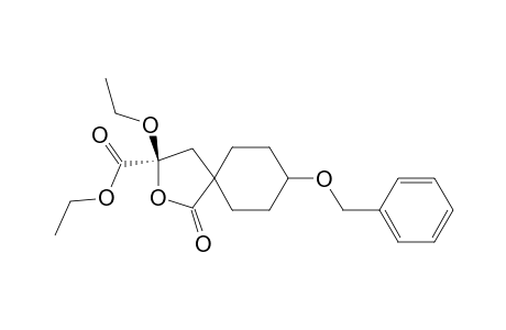 2-Oxaspiro[4.5]decane-3-carboxylic acid, 3-ethoxy-1-oxo-8-(phenylmethoxy)-, ethyl ester, trans-(.+-.)-