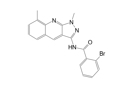 2-bromo-N-(1,8-dimethyl-1H-pyrazolo[3,4-b]quinolin-3-yl)benzamide