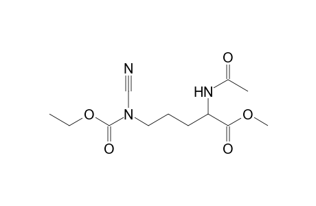 Ethyl N-cyano-N-[4'-(acetylamino)-4'-(methoxycarbonyl)butyl]-carbamate