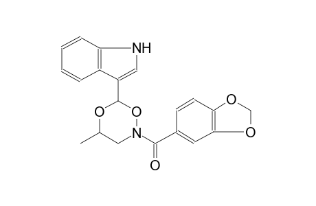 1H-indole, 3-[2-(1,3-benzodioxol-5-ylcarbonyl)dihydro-4-methyl-2H-1,5,2-dioxazin-6-yl]-
