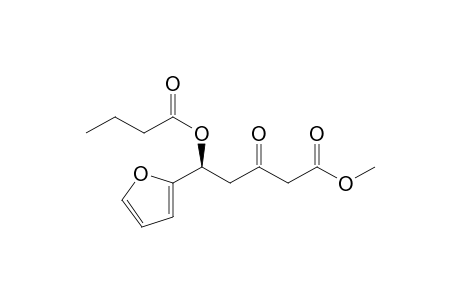 (5S)-Methyl .delta-butyryloxy-.delta.-(furan-2-yl)-.beta.-oxo-pentanoate
