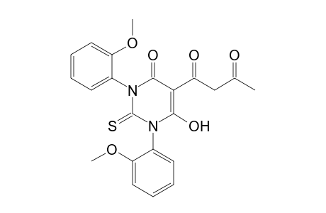 1,3-Dihydro-6-hydroxy-1,3-bis(2-methoxyphenyl)-4-oxo-5-(1,3-dioxobutyl)-2-thioxopyrimidine