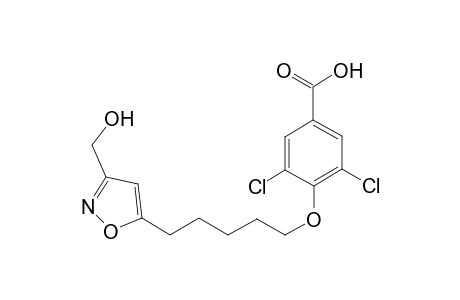 5-(Hydroxymethyl)-2-[5-(4-carboxy-2,6-dichlorophenyl)pentyl][2,1]-oxazole