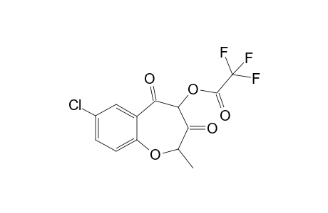 6-(Trifluoroacetoxy)-7-chloro-2-methylbenz[b]oxepine-3,5-(2H,4H)-dione