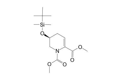 (+)-(5S)-DIMETHYL-5-(TERT.-BUTYLDIMETHYLSILANYLOXY)-5,6-DIHYDROPYRIDINE-1,2(4H)-DICARBOXYLATE