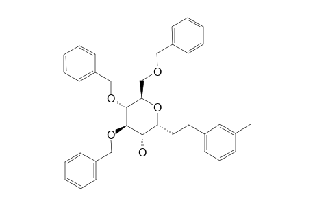 ALPHA-1-[2-(3-METHYLPHENYL)-ETHYL]-1-DEOXY-3,4,6-TRI-O-BENZYL-GLUCOPYRANOSIDE