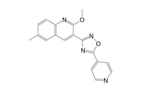 2-methoxy-6-methyl-3-[5-(4-pyridinyl)-1,2,4-oxadiazol-3-yl]quinoline