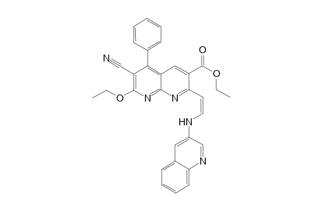 3-Cyano-2-ethoxy-6-ethoxycarbonyl-7-[2-(quinolin-3-ylamino)vinyl]-4-phenyl-1,8-naphthyridine