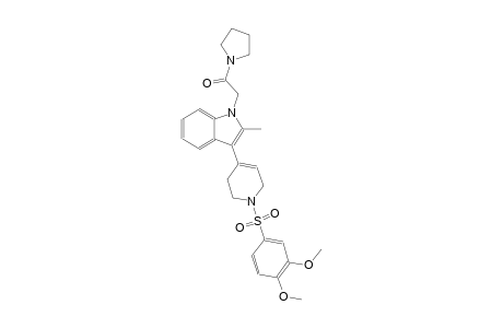 1H-indole, 3-[1-[(3,4-dimethoxyphenyl)sulfonyl]-1,2,3,6-tetrahydro-4-pyridinyl]-2-methyl-1-[2-oxo-2-(1-pyrrolidinyl)ethyl]-