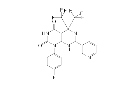 1-(4-fluorophenyl)-7-(3-pyridinyl)-5,5-bis(trifluoromethyl)-8H-pyrimido[4,5-d]pyrimidine-2,4-dione