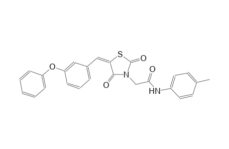 2-[(5E)-2,4-dioxo-5-(3-phenoxybenzylidene)-1,3-thiazolidin-3-yl]-N-(4-methylphenyl)acetamide