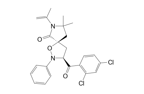 2-PHENYL-3-(2,4-DICHLOROBENZOYL)-6-OXO-7-(1-METHYLETHENYL)-8,8-DIMETHYL-1-OXA-2,7-DIAZASPIRO-[4.4]-NONANE