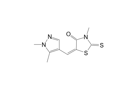 (5E)-5-[(1,5-dimethyl-4-pyrazolyl)methylidene]-3-methyl-2-sulfanylidene-4-thiazolidinone