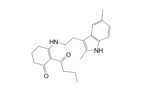 2-Butanoyl-3-[2-(2,5-dimethyl-1H-indol-3-yl)ethylamino]cyclohex-2-en-1-one