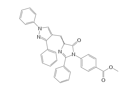 Methyl 4-(4-((1,3-diphenyl-1H-pyrazol-4-yl)methylene)-5-oxo-2-phenyl-4,5-dihydro-1H-imidazol-1-yl)benzoate