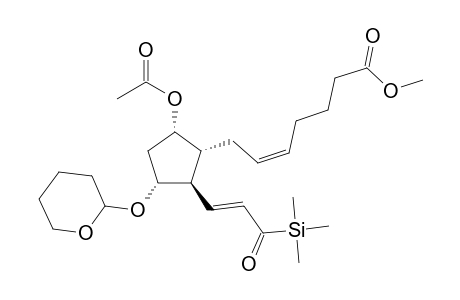 Methyl (1"E,5Z)-7-[5'-Acetoxy-2'-(3-oxo-3"-trimethylsilyl-1"-propenyl)-3'-(tetrahydropyran-2"'-yloxy)-1'-cyclopentanyl]-5-heptanoate
