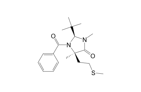 (2S,5R)-1-benzoyl-2-tert-butyl-3,5-dimethyl-5-(2-methylsulfanylethyl)imidazolidin-4-one