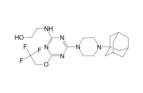 2-[[4-[4-(1-adamantyl)-1-piperazinyl]-6-(2,2,2-trifluoroethoxy)-1,3,5-triazin-2-yl]amino]ethanol