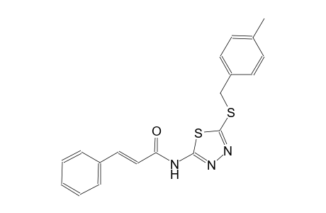 (2E)-N-{5-[(4-methylbenzyl)sulfanyl]-1,3,4-thiadiazol-2-yl}-3-phenyl-2-propenamide