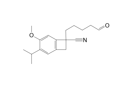 4-Isopropyl-5-methoxy-1-(5-oxopentyl)-1,2-dihydrobenzocyclobutene-1-carbonitrile