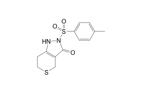 2-[(4-Methylphenyl)sulfonyl]-1,4,6,7-tetrahydrothiopyrano[4,3-c]pyrazol-3(2H)-one