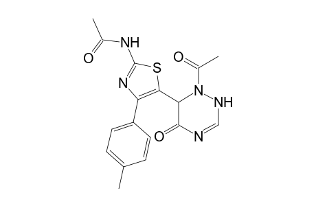 1-Acetyl-3-(4'-methylphenyl)-6-[2'-(acetylamino)thiazol-5'-yl]-1,6-dihydro-1,2,4-triazin-5(2H)-one