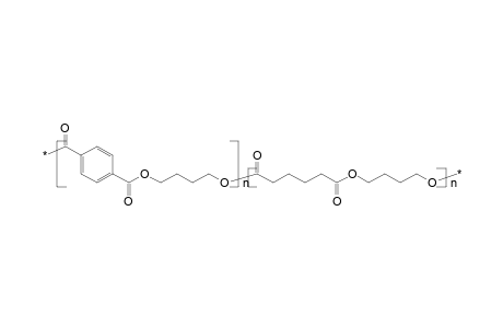 Copolyester of 1,4-butanediol with terephthalic and adipic acids