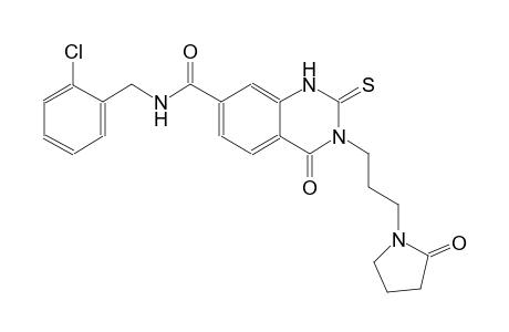 7-quinazolinecarboxamide, N-[(2-chlorophenyl)methyl]-1,2,3,4-tetrahydro-4-oxo-3-[3-(2-oxo-1-pyrrolidinyl)propyl]-2-thioxo-