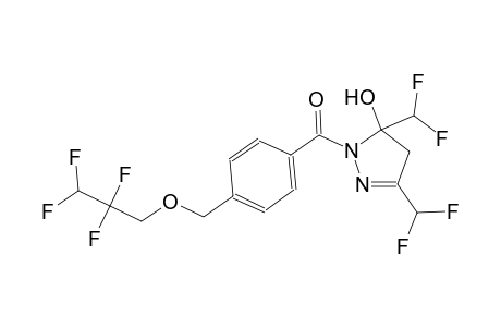 3,5-bis(difluoromethyl)-1-{4-[(2,2,3,3-tetrafluoropropoxy)methyl]benzoyl}-4,5-dihydro-1H-pyrazol-5-ol