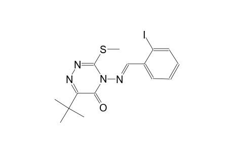 1,2,4-triazin-5(4H)-one, 6-(1,1-dimethylethyl)-4-[[(E)-(2-iodophenyl)methylidene]amino]-3-(methylthio)-