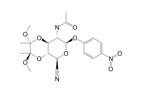 PARA-NITROPHENYL-2-ACETAMIDO-2-DEOXY-3,4-O-(2',3'-DIMETHOXYBUTANE-2',3'-DIYL)-BETA-D-GLUCOPYRANOSIDURONITRILE