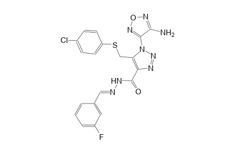 1-(4-amino-1,2,5-oxadiazol-3-yl)-5-{[(4-chlorophenyl)sulfanyl]methyl}-N'-[(E)-(3-fluorophenyl)methylidene]-1H-1,2,3-triazole-4-carbohydrazide