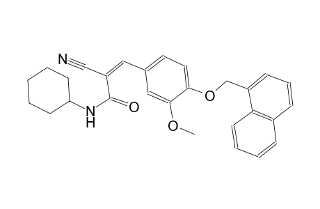 (2Z)-2-cyano-N-cyclohexyl-3-[3-methoxy-4-(1-naphthylmethoxy)phenyl]-2-propenamide