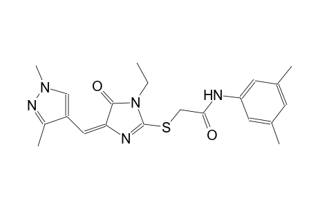 N-(3,5-dimethylphenyl)-2-({(4E)-4-[(1,3-dimethyl-1H-pyrazol-4-yl)methylene]-1-ethyl-5-oxo-4,5-dihydro-1H-imidazol-2-yl}sulfanyl)acetamide