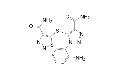 5-[3-(2-aminophenyl)-5-carbamoyl-triazol-4-yl]sulfanylthiadiazole-4-carboxamide