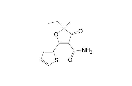 5-Ethyl-5-methyl-4-oxo-2-(2-thienyl)-4,5-dihydrofuran-3-carboxamide