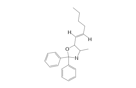 2,2-DIPHENYL-5-[(E)-HEX-1-EN-1-YL]-4-METHYLOXAZOLIDINE