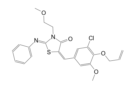 (2Z,5E)-5-[4-(allyloxy)-3-chloro-5-methoxybenzylidene]-3-(2-methoxyethyl)-2-(phenylimino)-1,3-thiazolidin-4-one
