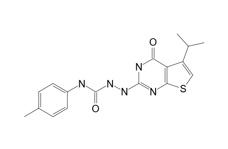 2-(5-ISOPROPYL-4-OXO-3,4-DIHYDROTHIENO-[2,3-D]-PYRIMIDIN-2-YL)-N-(2-METHYLPHENYL)-HYDRAZINE-CARBOXAMIDE